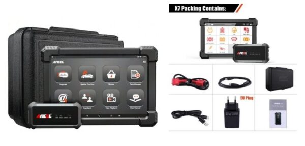 X7 Professional OBD2 Automotive Scanner packing contains