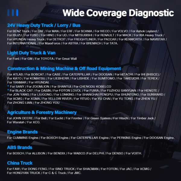 X7 HD - Professional Heavy Duty Truck Scanner with wide coverage diagnostic
