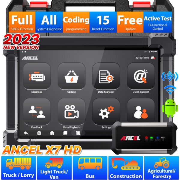 X7 HD - Professional Heavy Duty Truck Scanner 2023 new version
