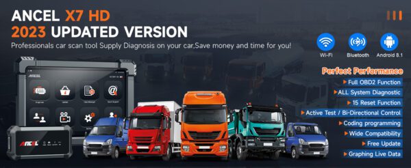 X7 HD - Professional Heavy Duty Truck Scanner updated version