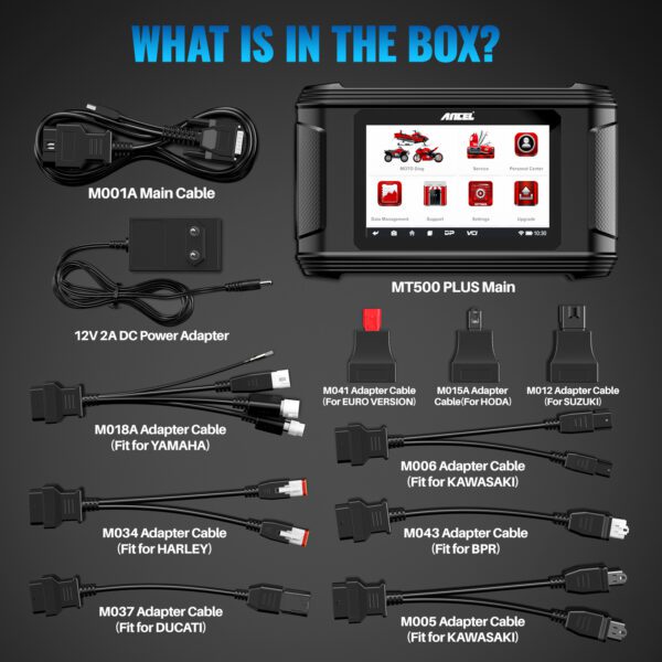 Motorcycle Diagnostic Tool Scanner - MT500 eu with cables