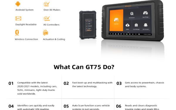 Foxwell GT75TS Automotive Diagnostic & TPMS Platform car scanner
