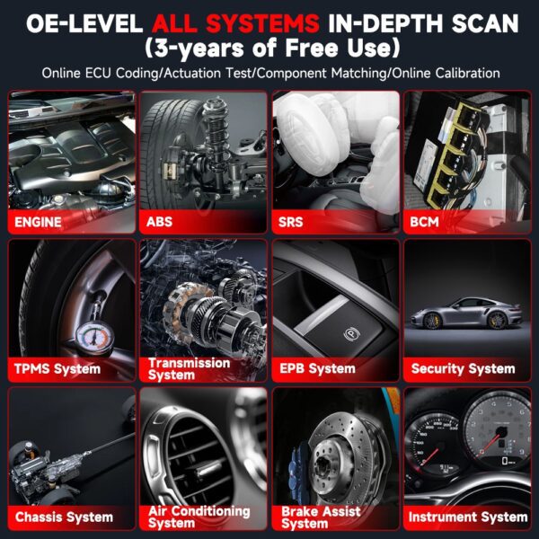 Ancel DS300 Bidirectional OBD2 All System Scan Tool with 28+ Resets / FCA Autoauth car scanner
