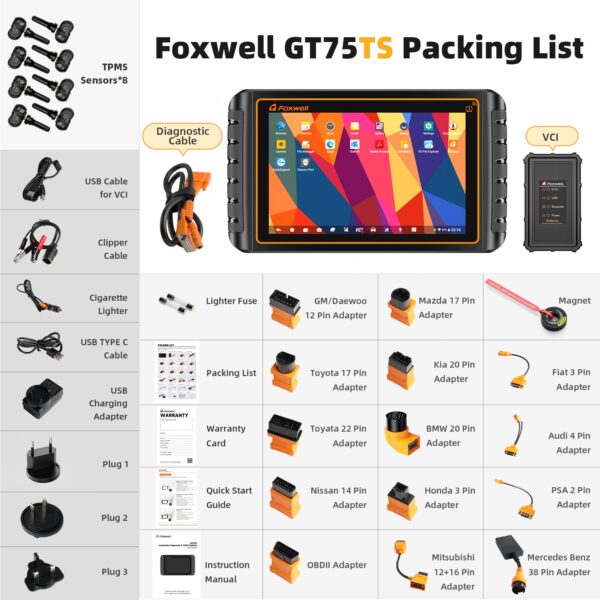 Foxwell GT75TS Automotive Diagnostic & TPMS Platform car scanner