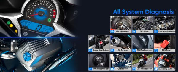 ANCEL MT700 Motorcycle Full System Diagnostic Tool ,device
