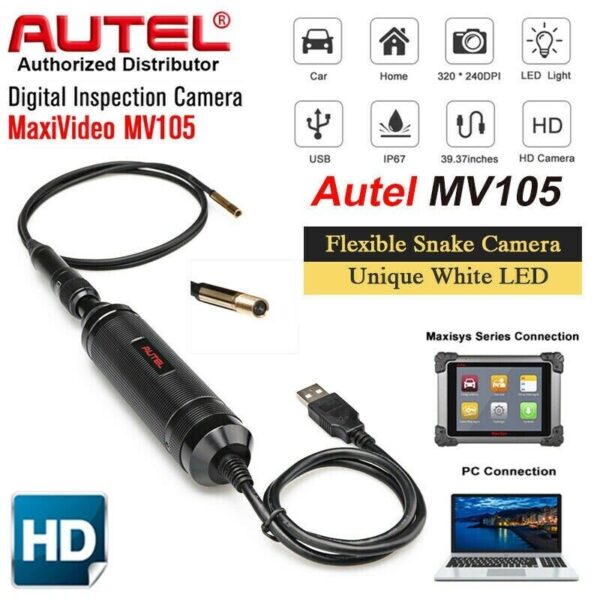 Autel MV105 Automotive Digital Inspection Camera ,flexible snake camera