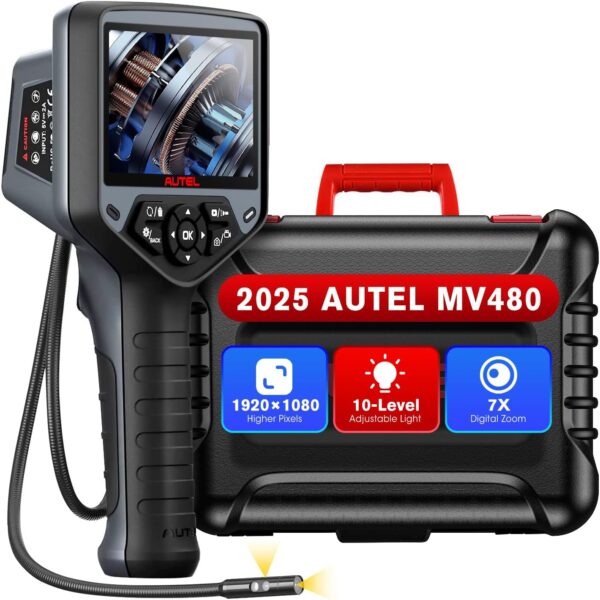 The MaxiVideo MV480, the next generation of digital videoscope, is ideal for inspecting difficult-to-reach areas with its semi-rigid flexible cable and 10-level adjustable LED light. - Image 3